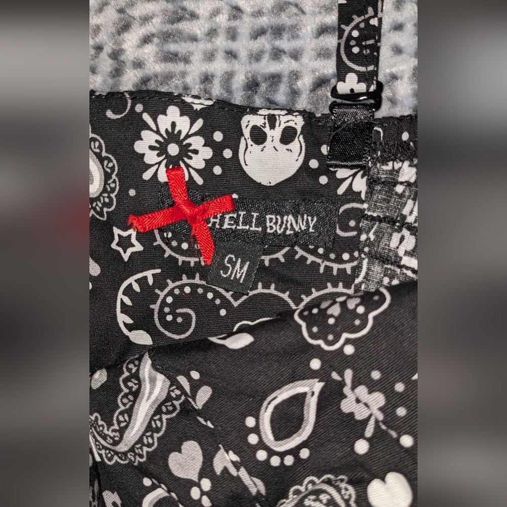 Hell Bunny Skulls and Paisley Bandana Dress - Picture 3 of 3